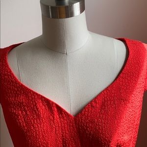 Coral double lined dress